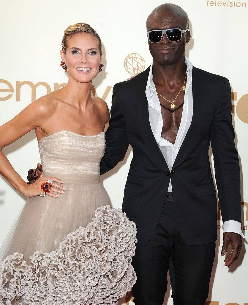Heidi Klum and Seal at the 63rd Primetime Emmy Awards