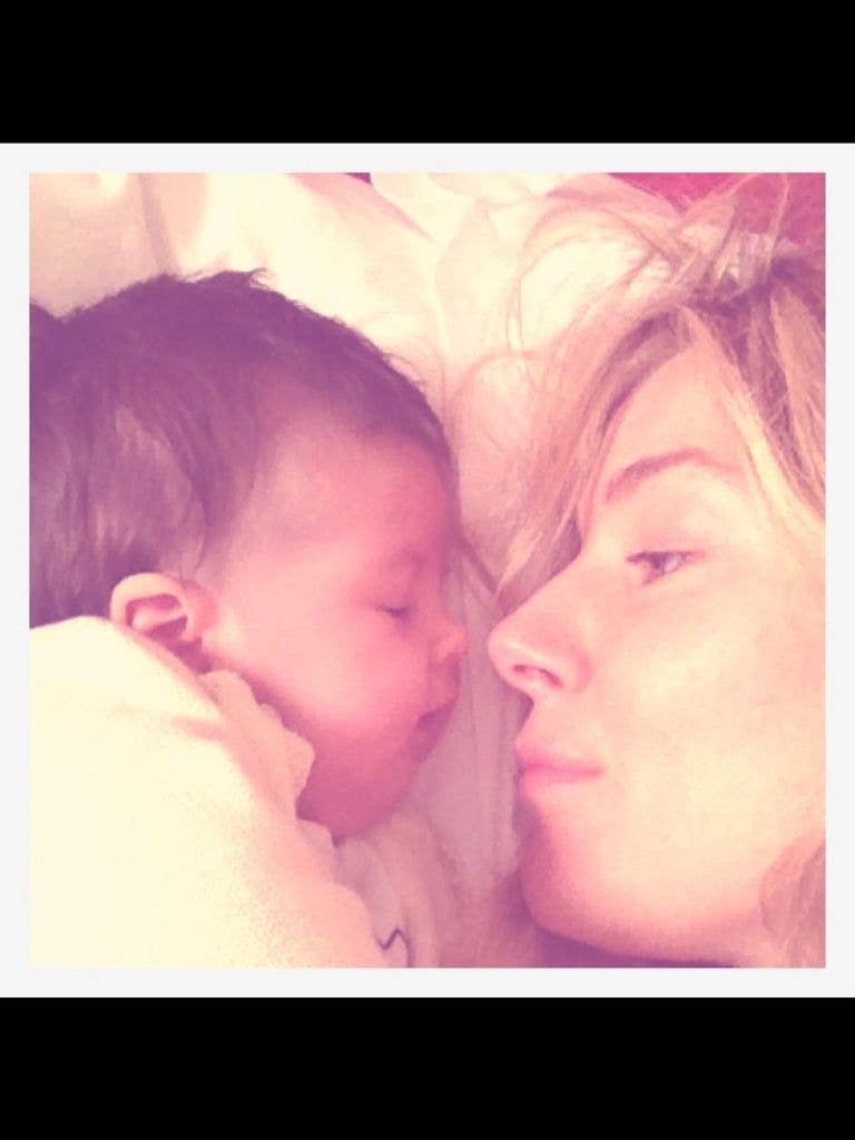 photo of sienna miller with a baby marlowe