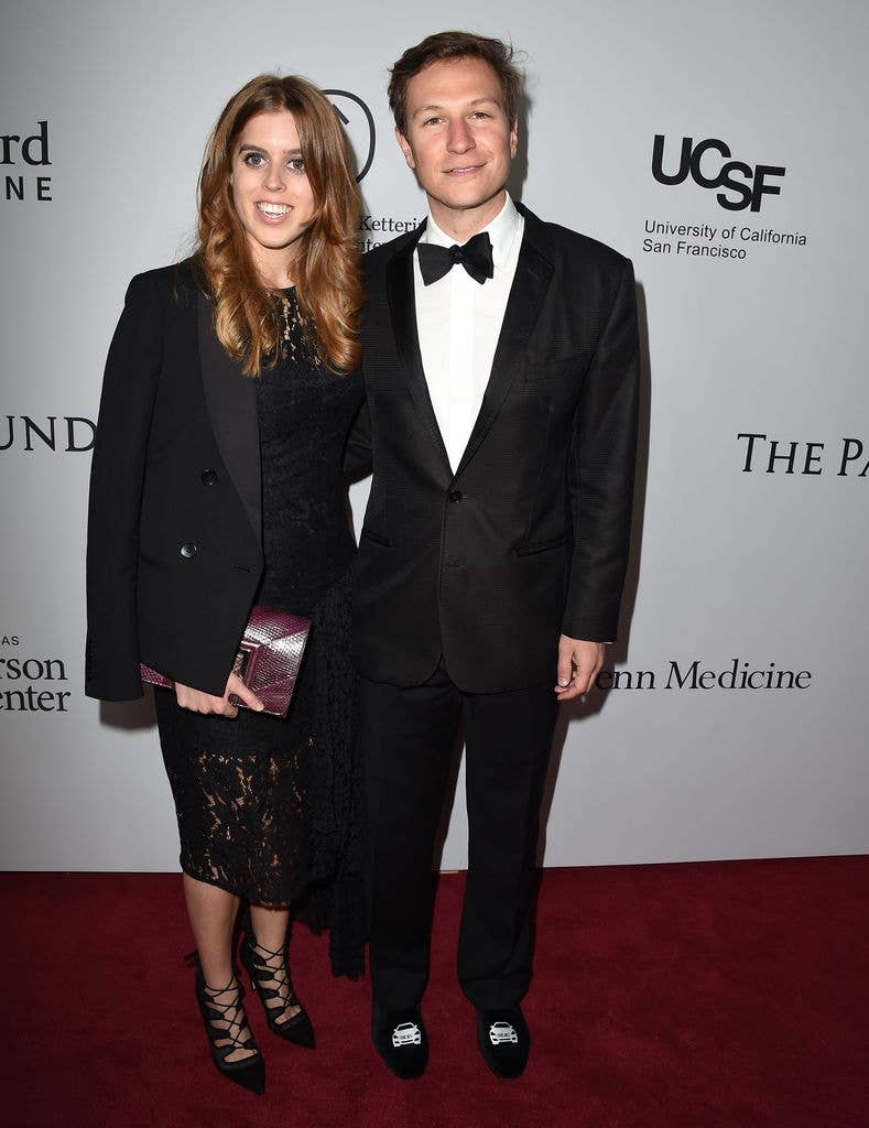 LOS ANGELES, CA - APRIL 13:  Princess Beatrice and  Dave Clark arrives at the Sean Parker And The Parker Foundation Launch The Parker Institute For Cancer Immunotherapy Gala on April 13, 2016 in Los Angeles, California.  (Photo by Steve Granitz/WireImage)