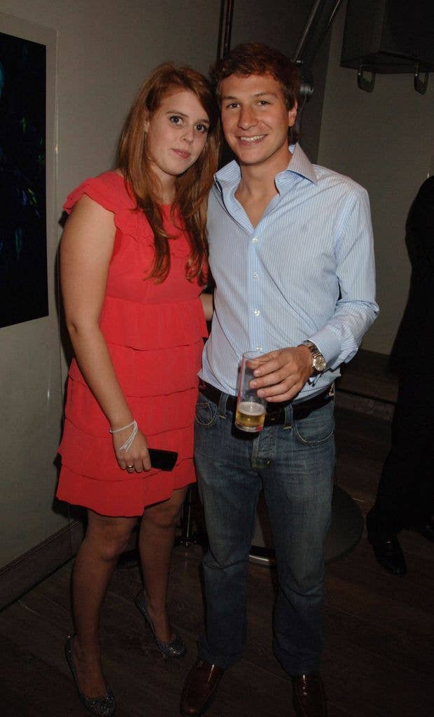 Beatrice was at the party with her former boyfriend Dave Clark