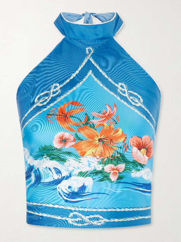 Printed silk-twill tank
gucci