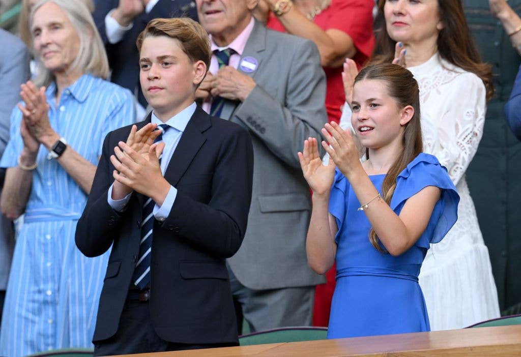 Prince George and Princess Charlotte applauded throughout the thrilling Wimbledon final