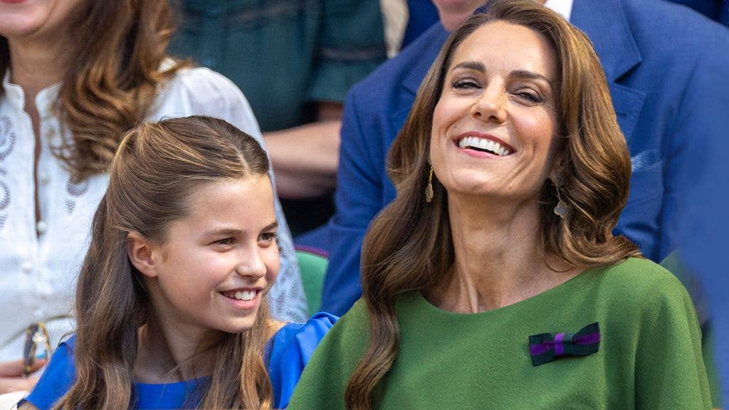 Kate Middleton and her daughter, Princess Charlotte, in the Royal Box at Wimbledon 2026