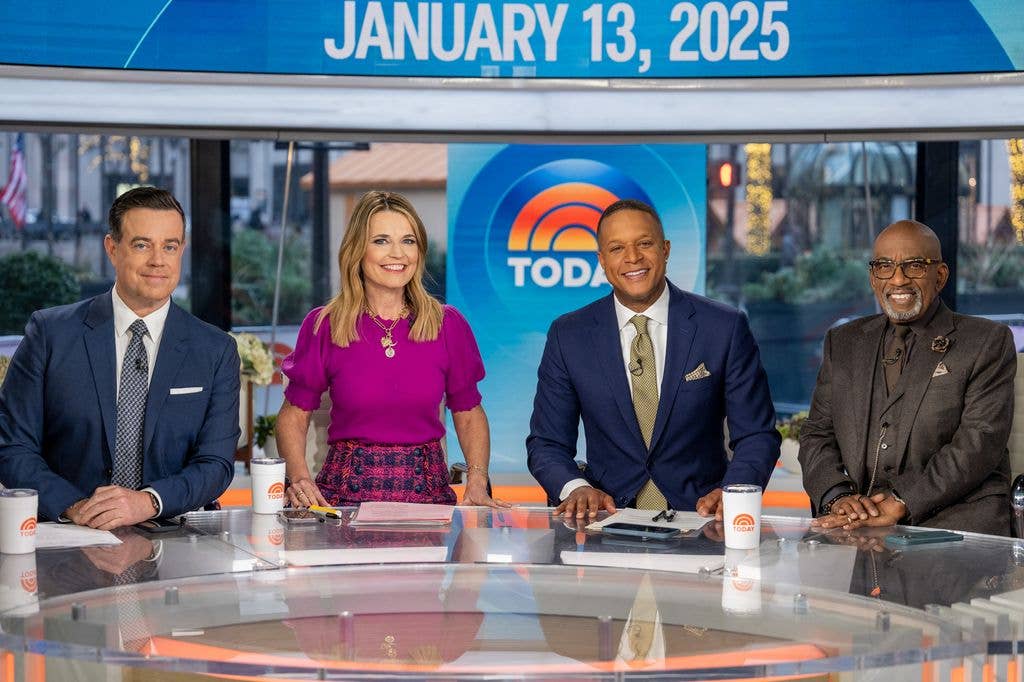 Carson Daly, Savannah Guthrie, Craig Melvin and Al Roker on Monday, January 13, 2025