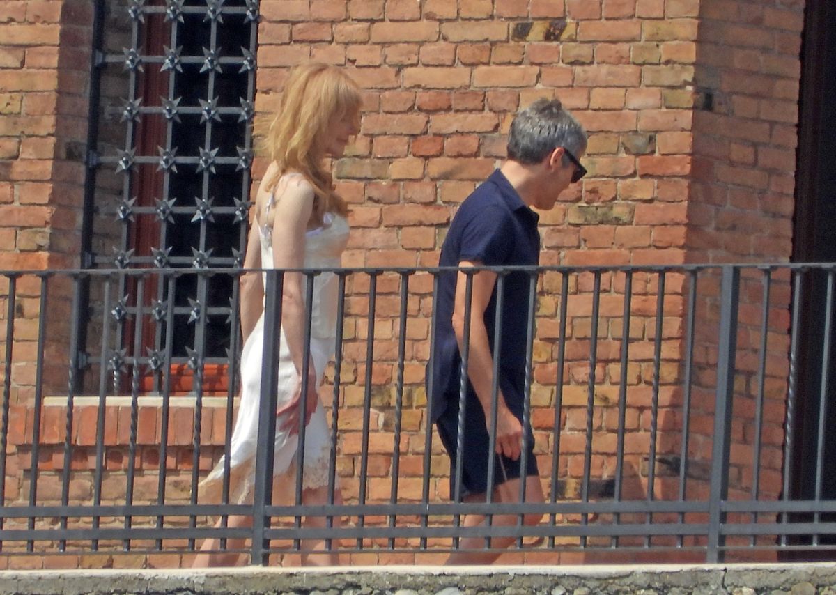 The two looked comfortable in each other's company during the laid-back outing
