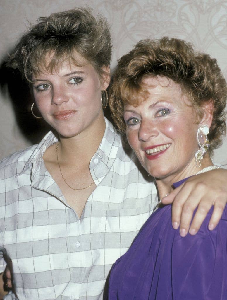 Actress Marion Ross and daughter Ellen Ross attending Fifth Annual Mother-Daughter Fashion Show on March 27, 1986 at the Beverly Hilton Hotel in Beverly Hills, California. 