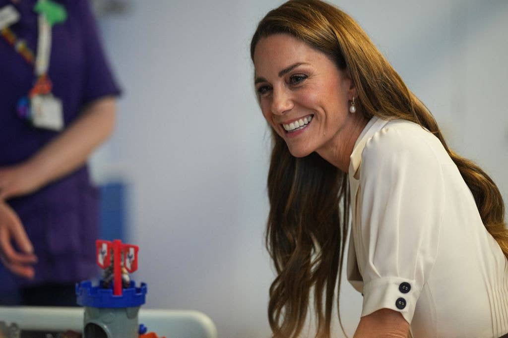 The Princess of Wales speaks to patients and parents as she visits the Evelina London Children's Hospital 