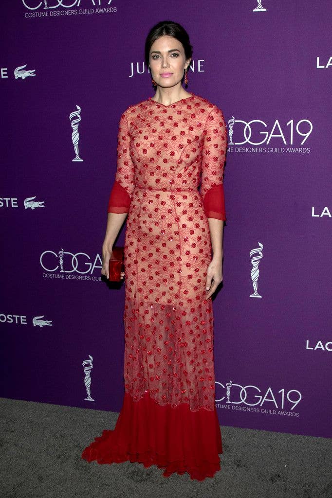 Mandy wore a Jenny Packham dress in 2017 - a label famously loved by Princess Kate