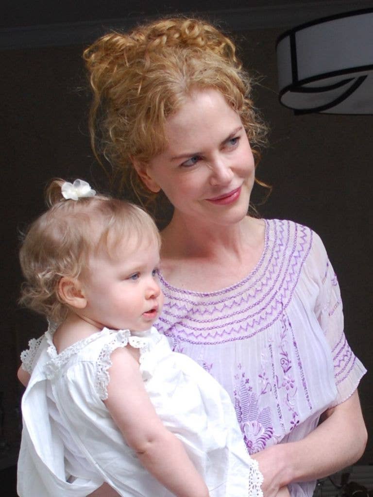 Nicole Kidman holds her baby daughter Sunday Rose in a throwback shared on Instagram
