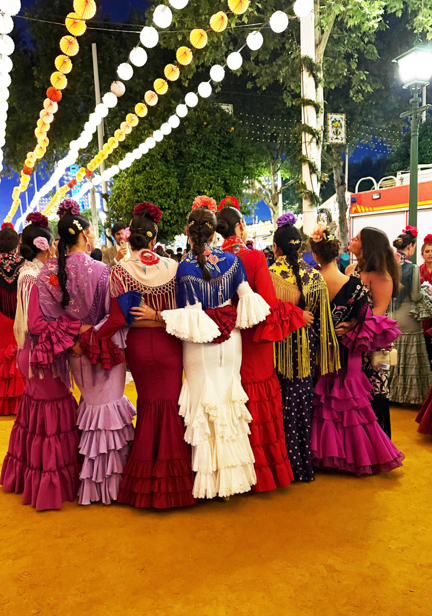 The artist shared images from Spain's Feria celebrations, along with moments spent sketching and exploring the city.