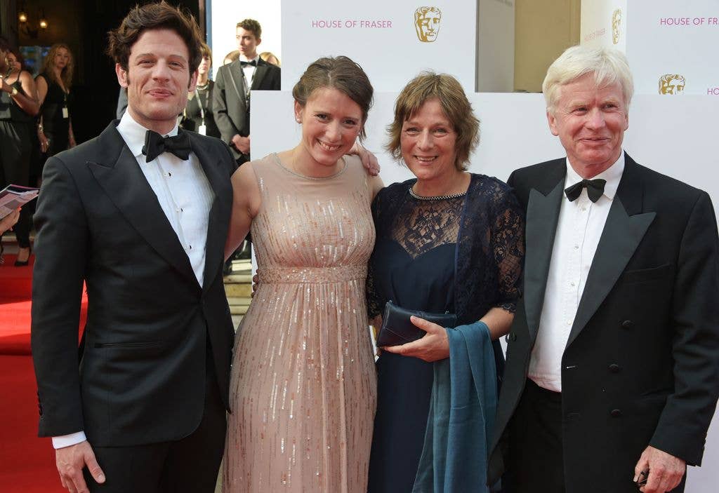 James, Jessica, mother Lavinia Norton and father Hugh Norton attend the House of Fraser British Academy Television Awards in 2015