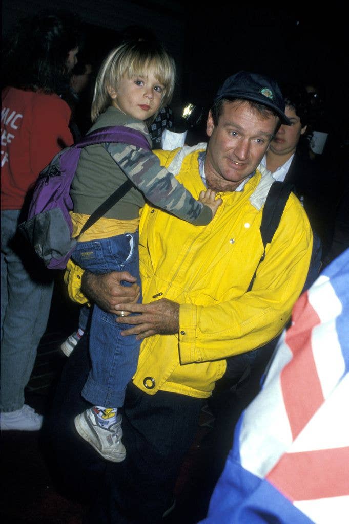 Zachary Williams and Robin Williams in 1987