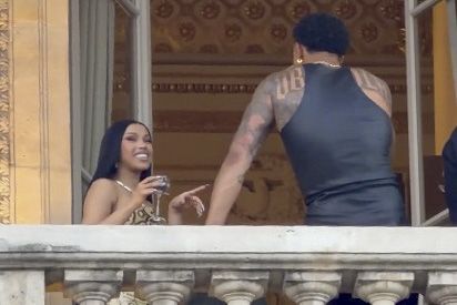 Cardi B and Nigerian goalkeeper Maduka Okoye were spotted laughing and chatting on a Paris balcony, with relaxed body language fueling fresh romance rumors.
