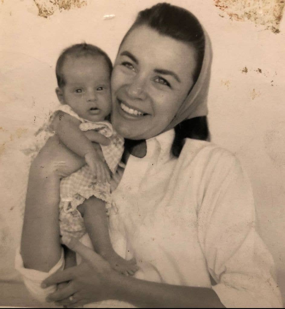 photo of jennifer grey mom jo wilder holding a baby jennifer