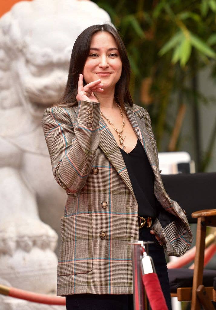 Zelda Williams attends Glenn Close's hand and footprints ceremony at the TCL Chinese Theatre IMAX as part of the TCM Classic Film Festival in Hollywood, California on May 1, 2026