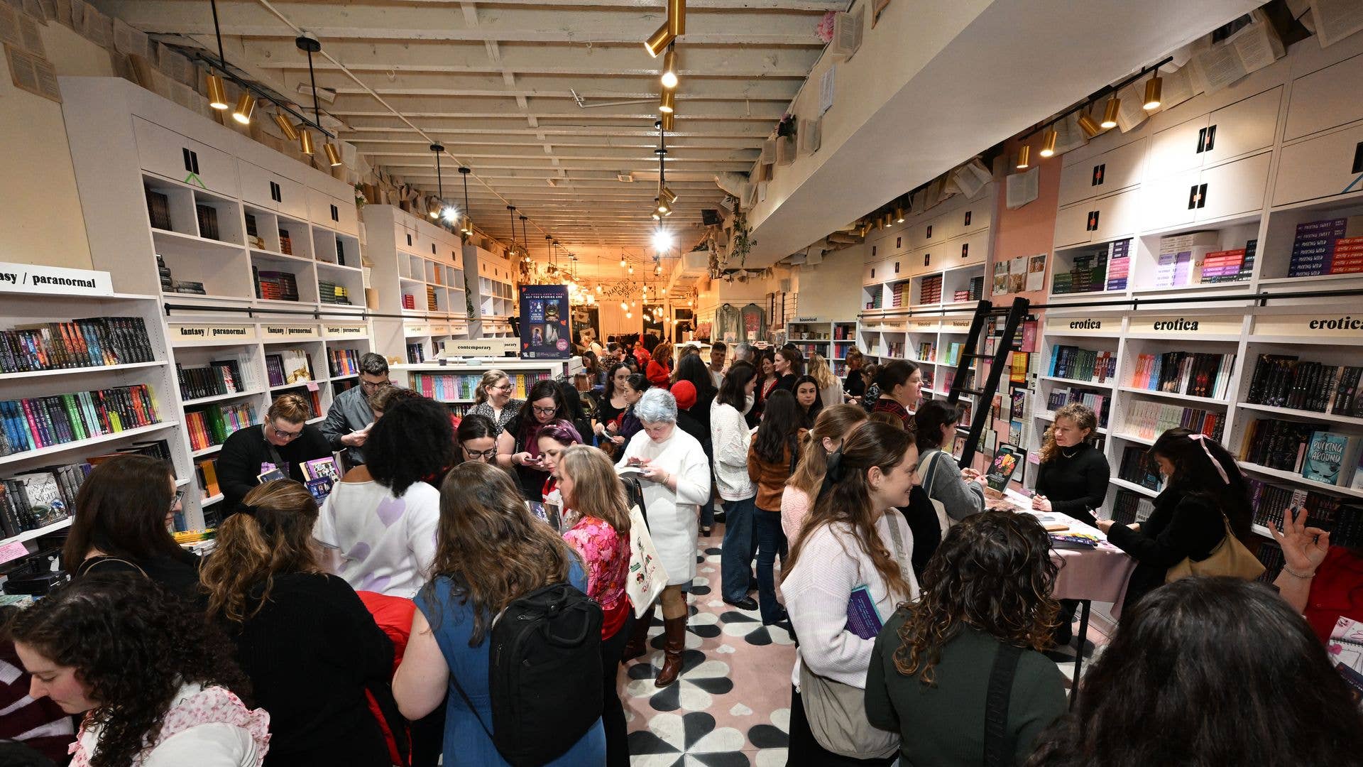 Romance bookstore The Ripped Bodice, pictured here for from a 2025 event, is holding a romance panel featuring authors from the LYX US imprint on July 17, 2026