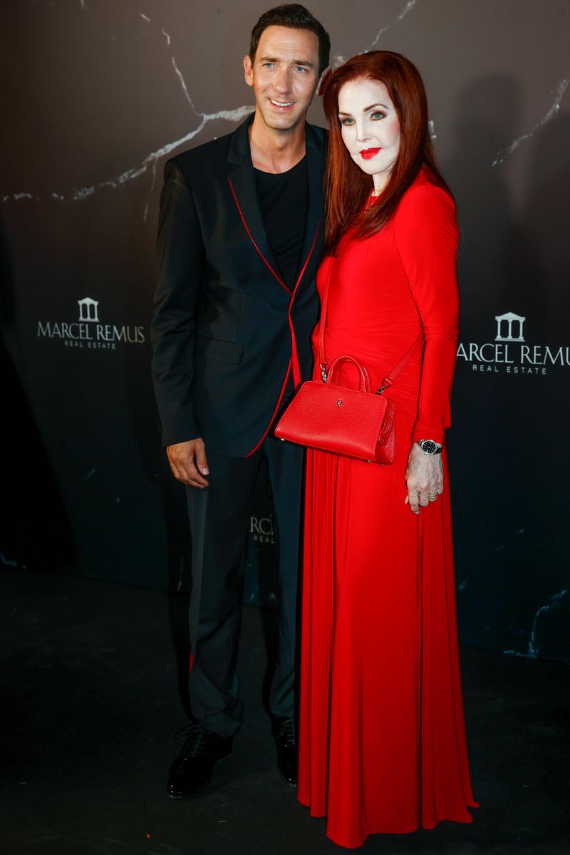 Priscilla Presley turns heads in vibrant red gown during rare appearance at glamorous Mallorca event