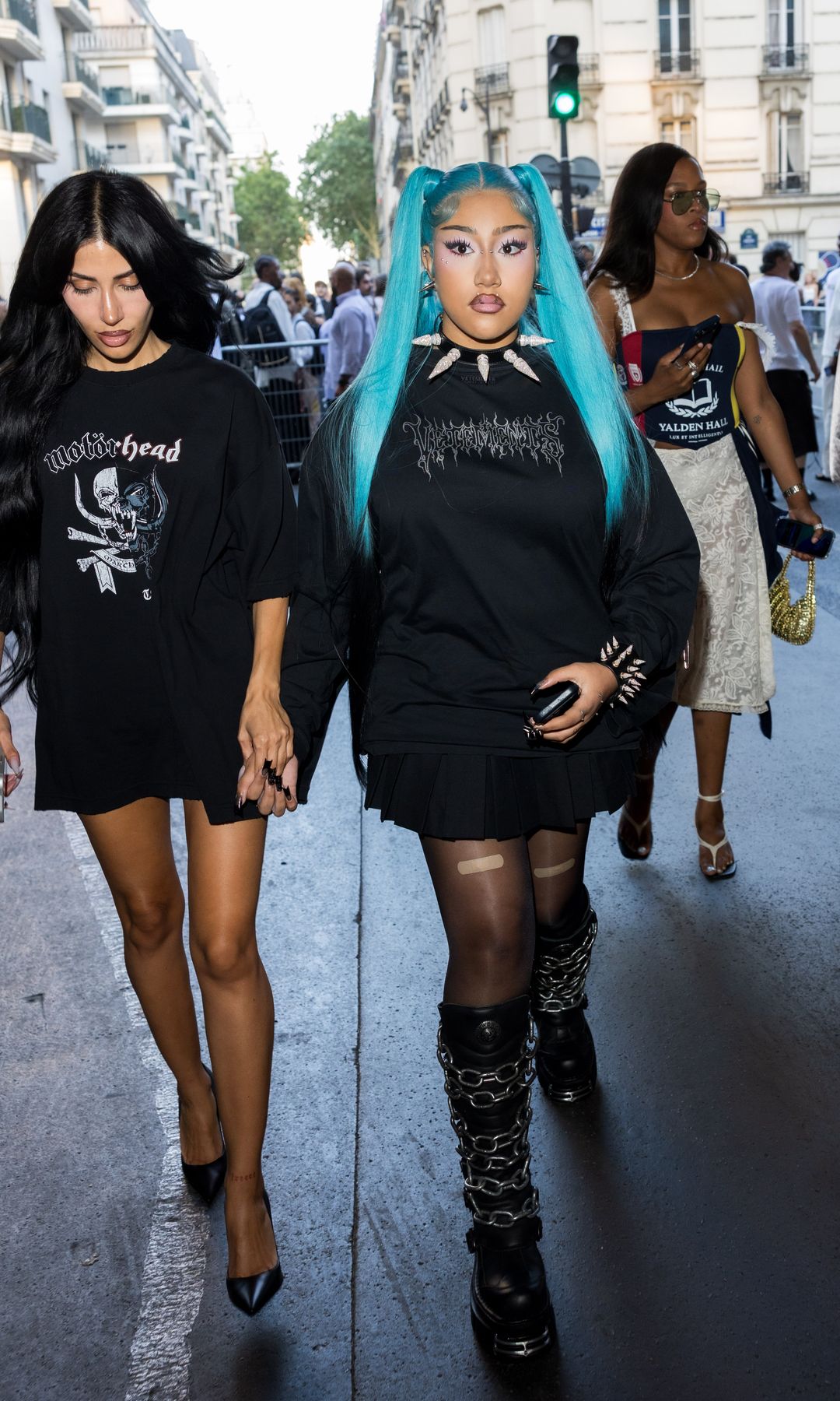 North West and Danielle Levi attends the Vetements Menswear Spring/Summer 2027 show as part of Paris Fashion Week 2026 in Paris