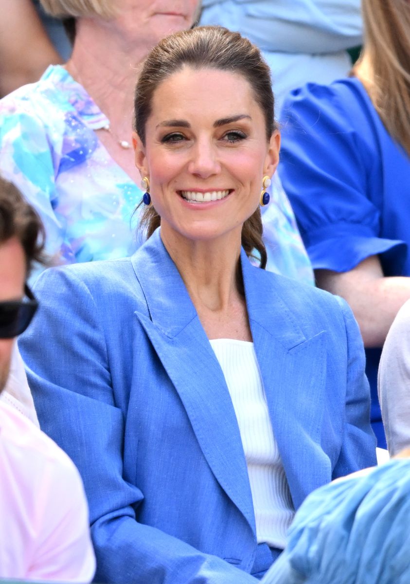 The Princess of Wales skipped her signature green and purple Wimbledon brooch during her latest appearance at the Championships.