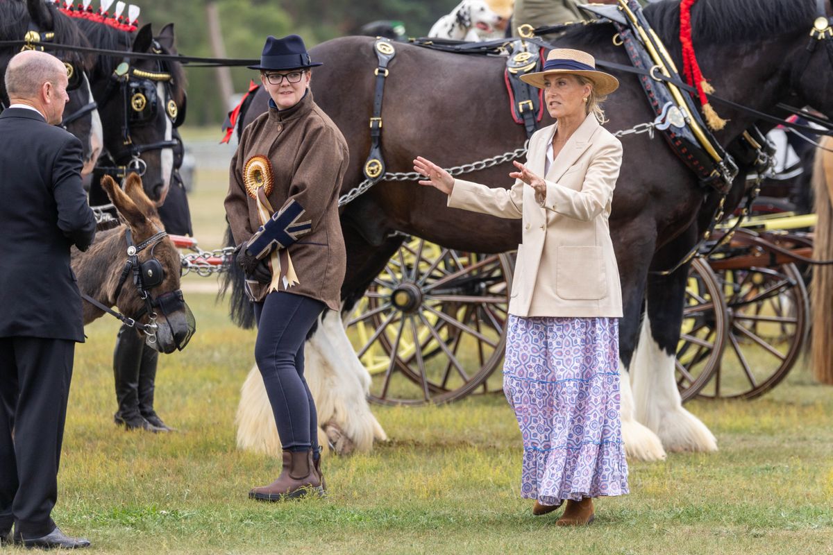 Sophie, Duchess of Edinburgh, competed in the carriage driving competition during the Sandringham Horse Driving Trials.