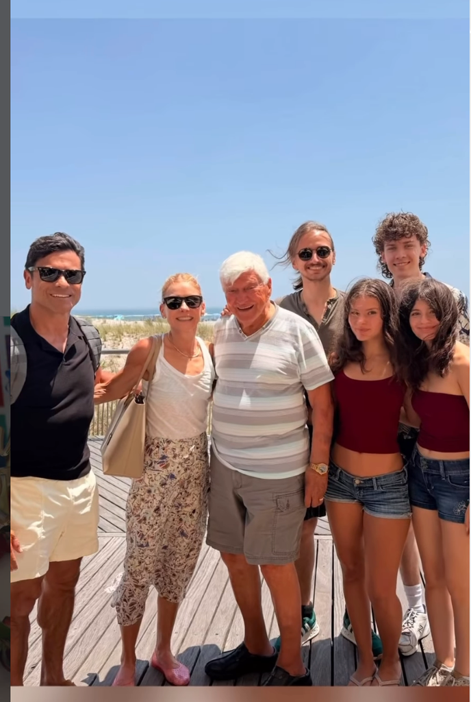 Kelly's family on the beach for July 4 and her dad's birthday