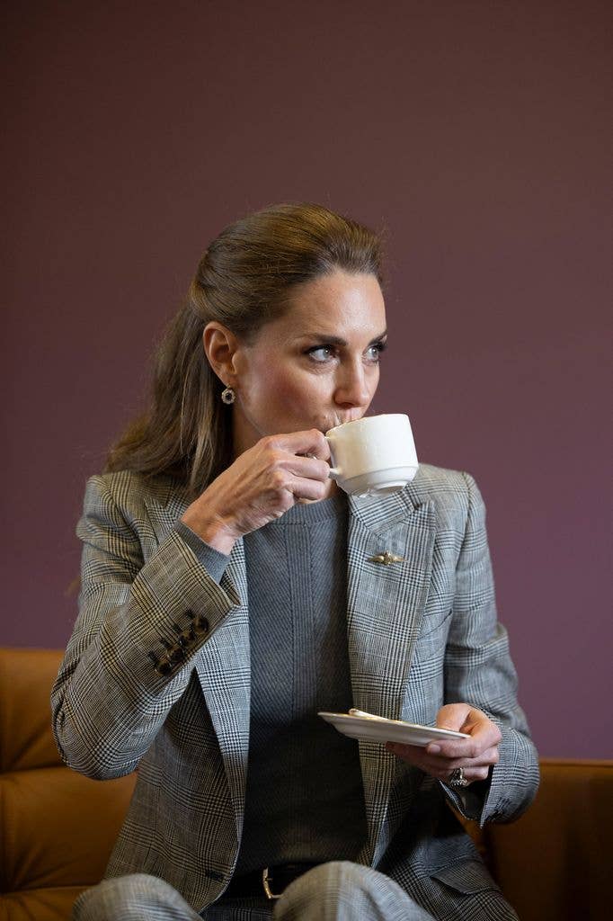 Princess Kate drinking her tea