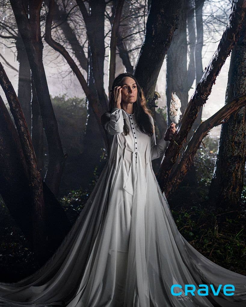 Carrie-Anne Moss in promotional picture for Yaga