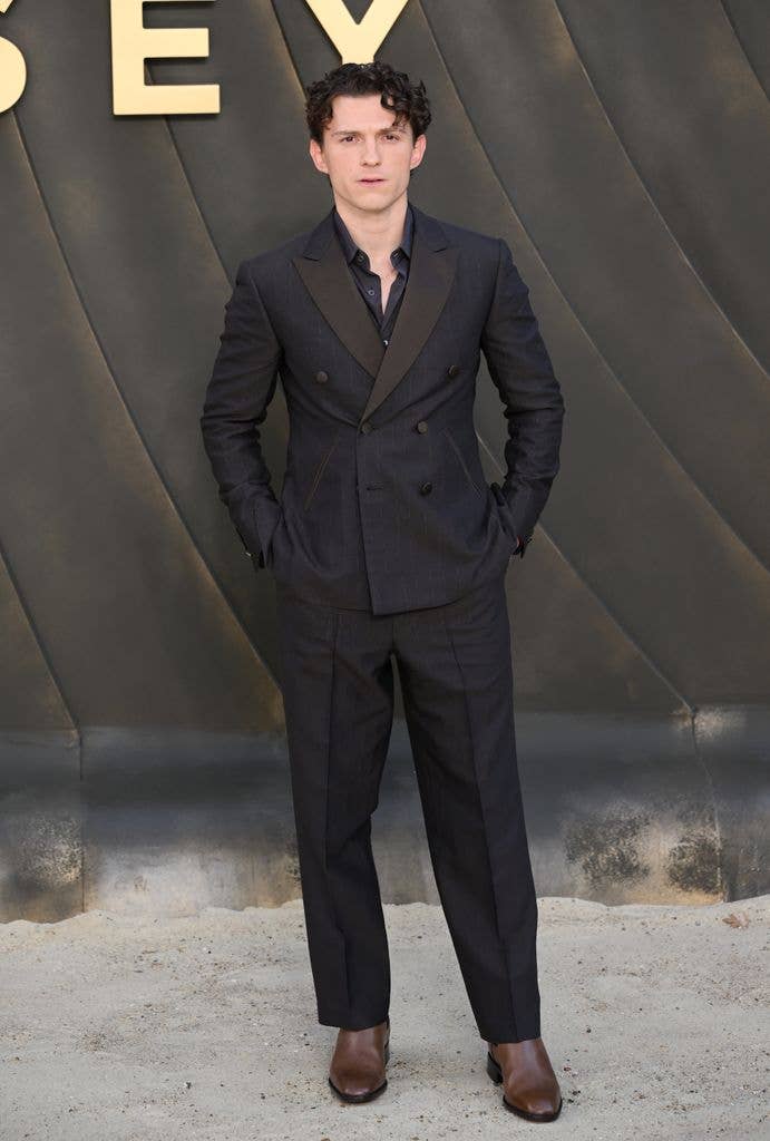 tom holland brown suit the odyssey