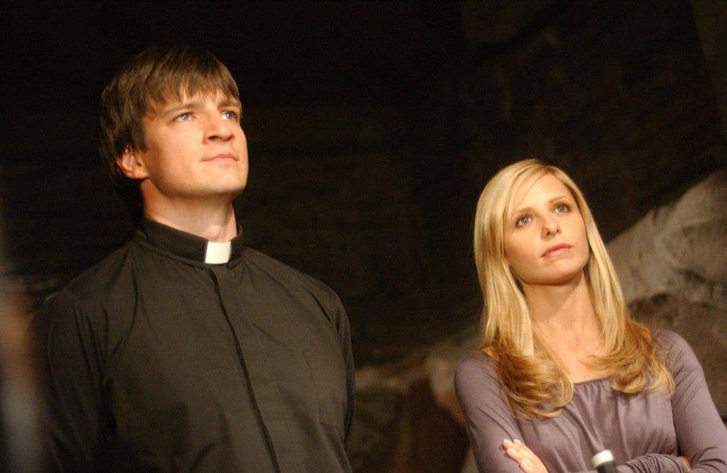 Nathan Fillion  and Sarah Michelle Gellar in Buffy the Vampire Slayer 
