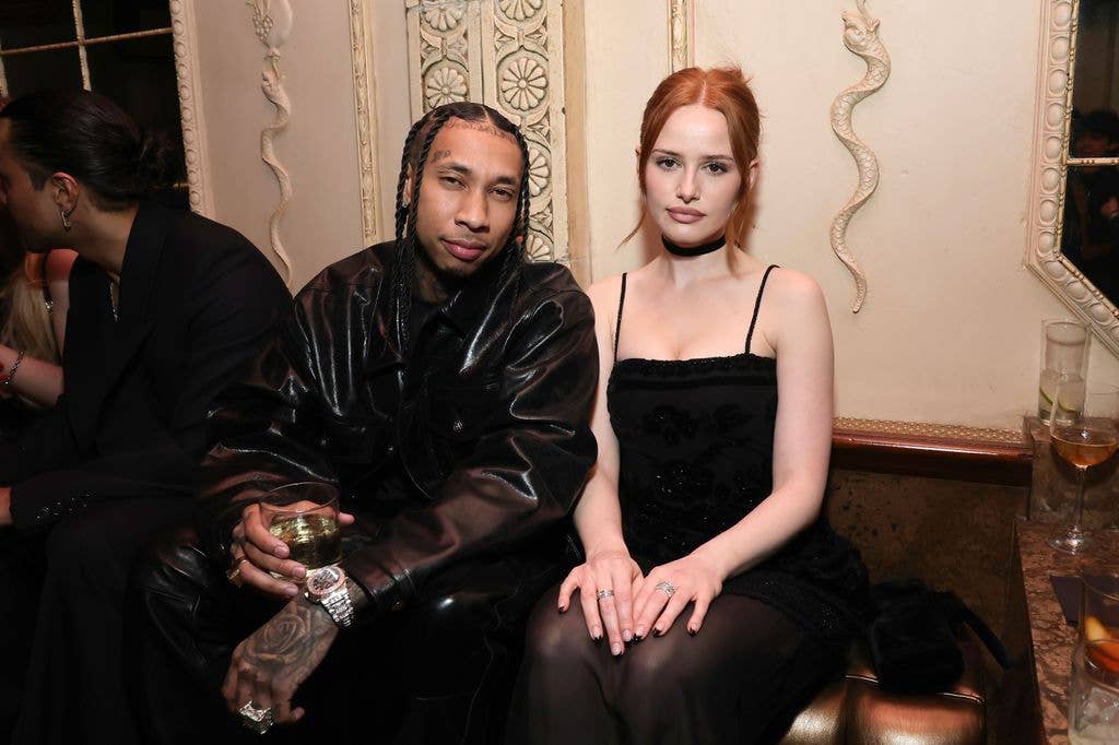 (L-R) Tyga and Madelaine Petsch