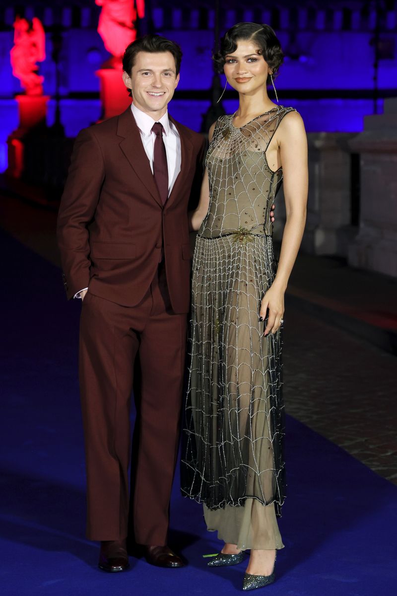 Tom Holland and Zendaya attend the "Spider-Man: Brand New Day" Rome Premiere evening photocall at Ponte Sant'Angelo on June 23, 2026 in Rome