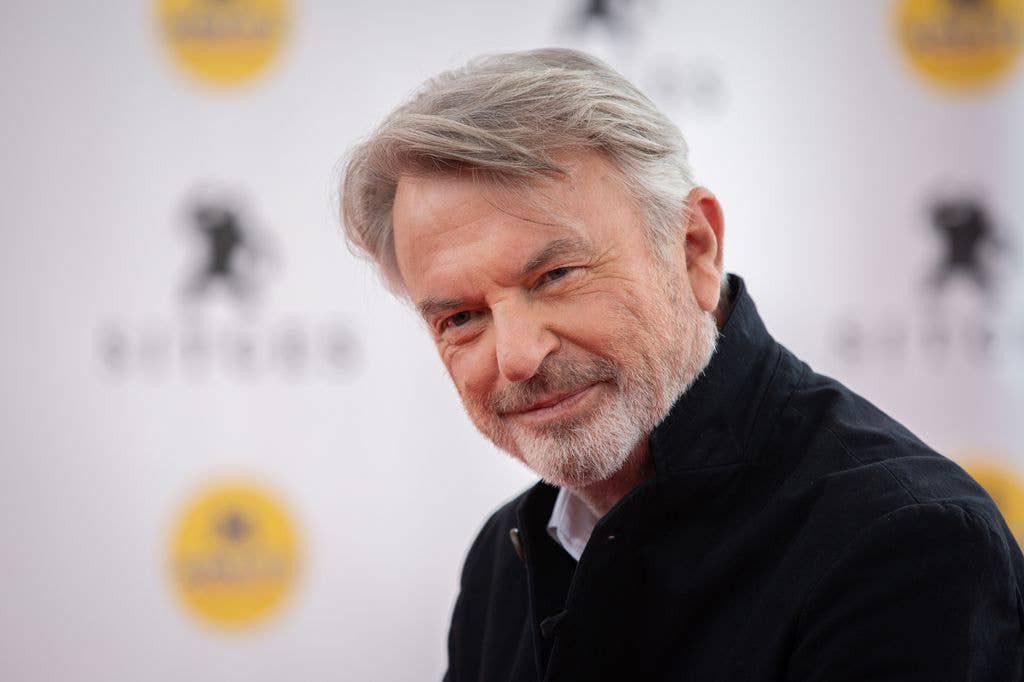 The actor Sam Neill, who is celebrated for his career at the Sitges Film Festival 2019, gives a press conference during the ninth day of the 52 Fantastic Film Festival Edition on October 11, 2019 in Sitges, Spain.