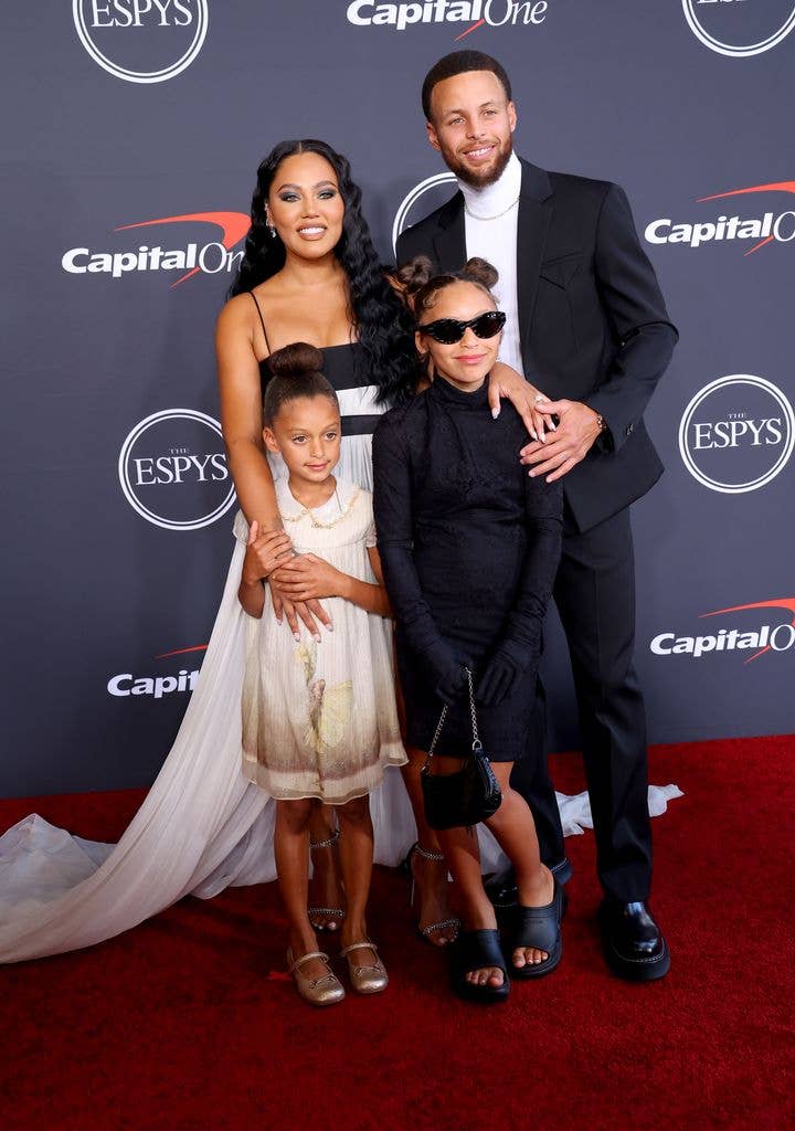 Ryan Carson Curry, Ayesha Curry, Riley Elizabeth Curry, and Stephen Curry attend the 2022 ESPYs at Dolby Theatre on July 20, 2022 in Hollywood, California. (Photo by Leon Bennett/Getty Images)