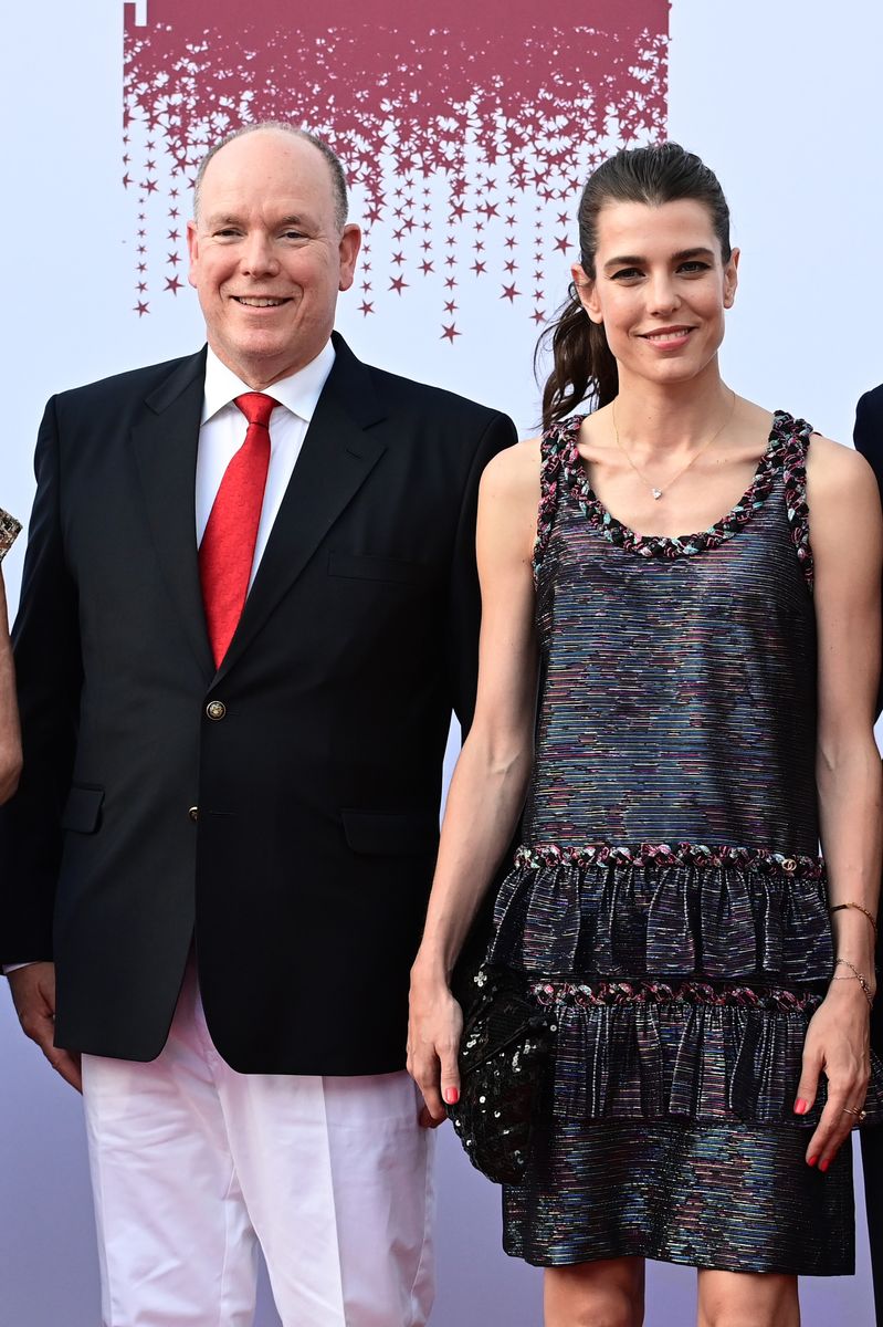 Charlotte’s unusually short hemline brought a youthful, rebellious edge to the formal Monaco event.