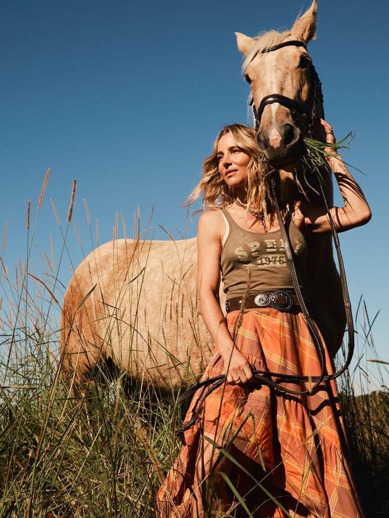 Elsa's style is earthy and bohemian
