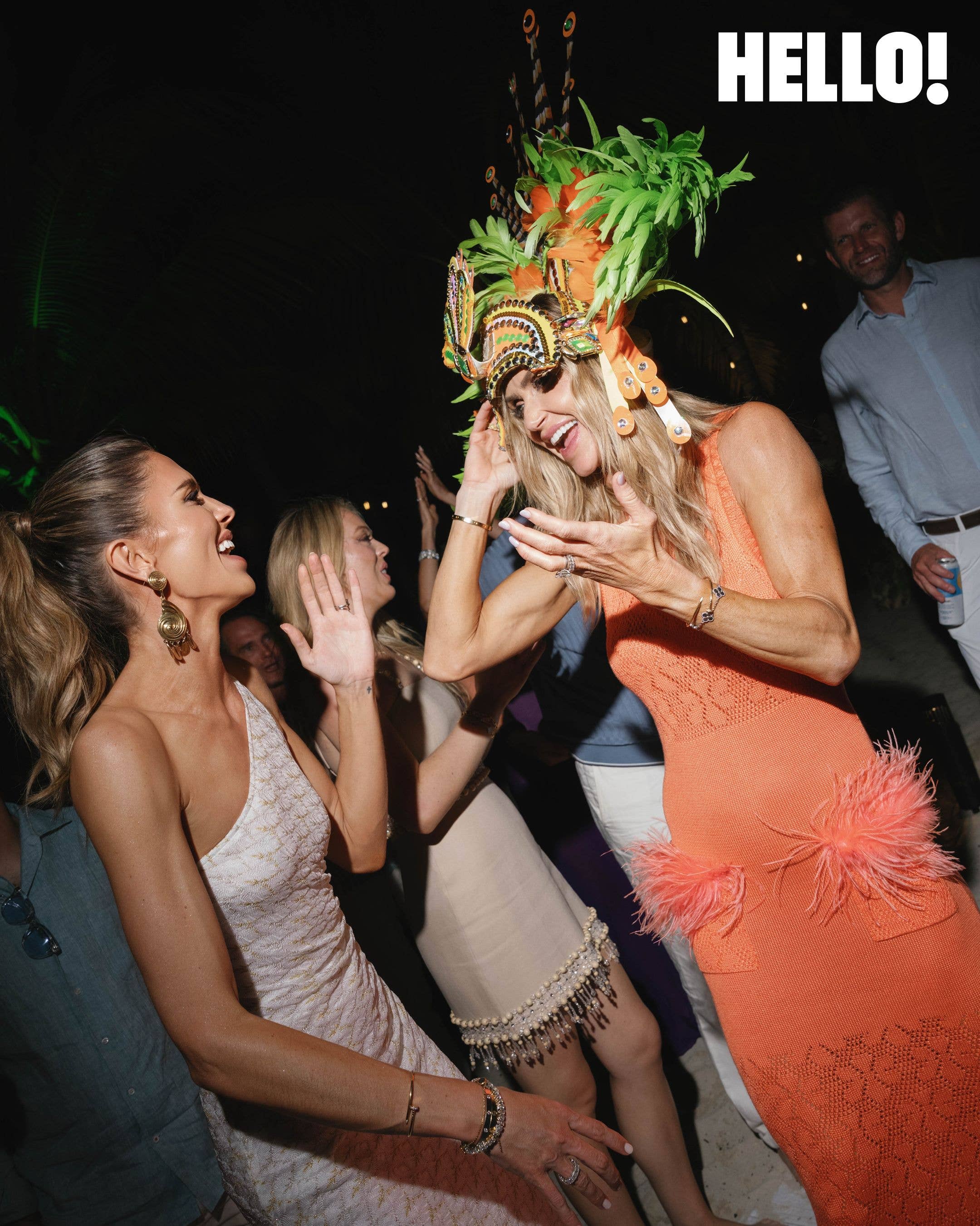 Bettina shares a laugh with her new sister-in-law Lara Trump