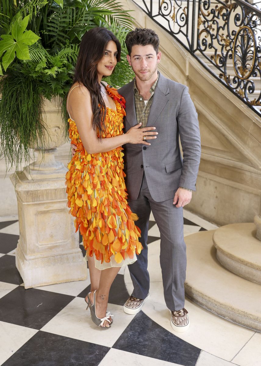 Priyanka Chopra Jonas and Nick Jonas stepped out in coordinated looks for a stylish date night at Paris Haute Couture Week.