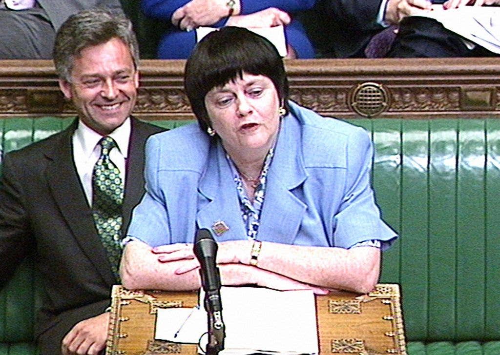 Ann Widdecome speaking at the dispatch box in the House of Commons
