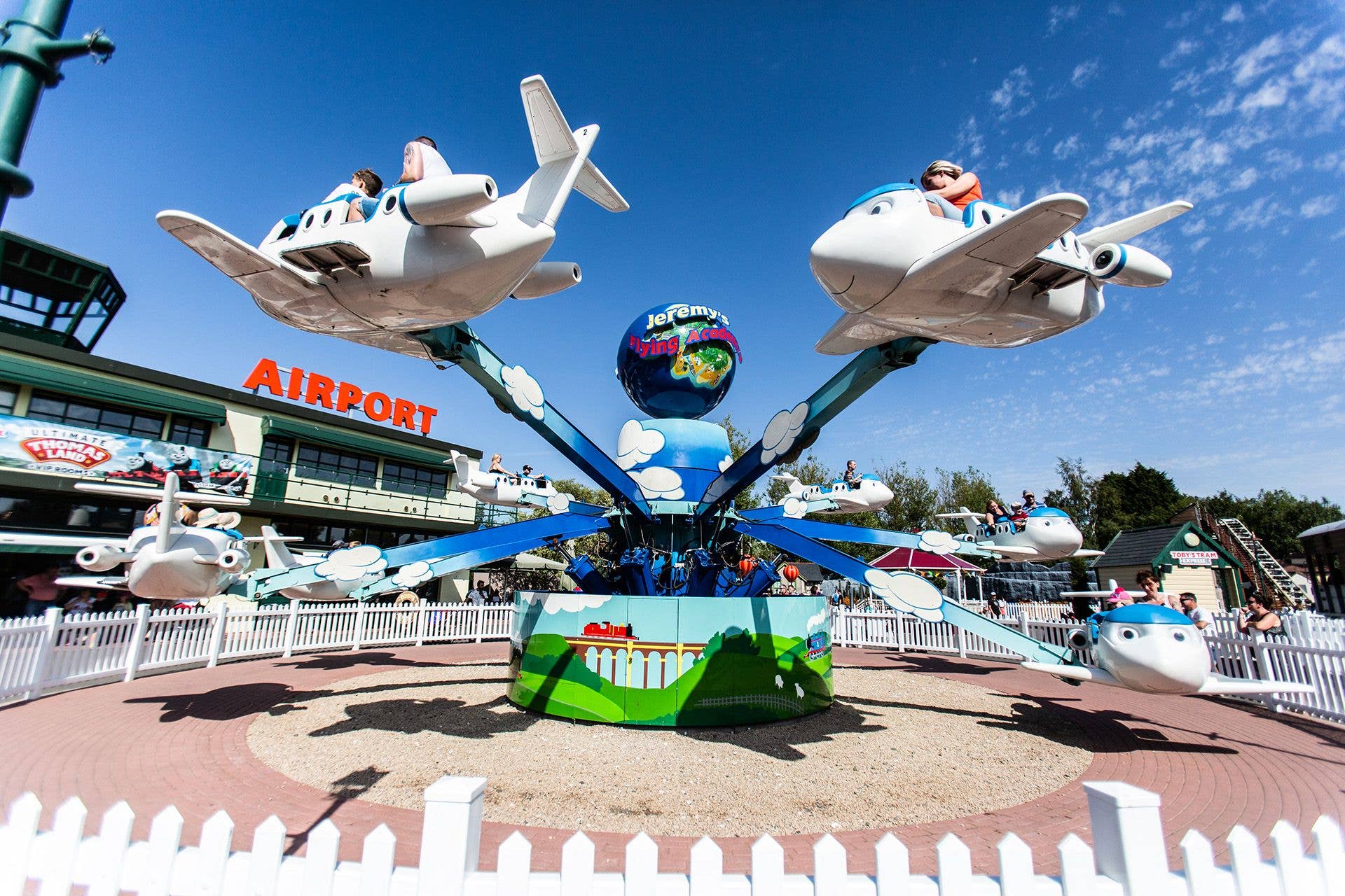 Jeremy Jet's Flying Academy was one of the rides Penny's two year old could go on – accompanied by an adult