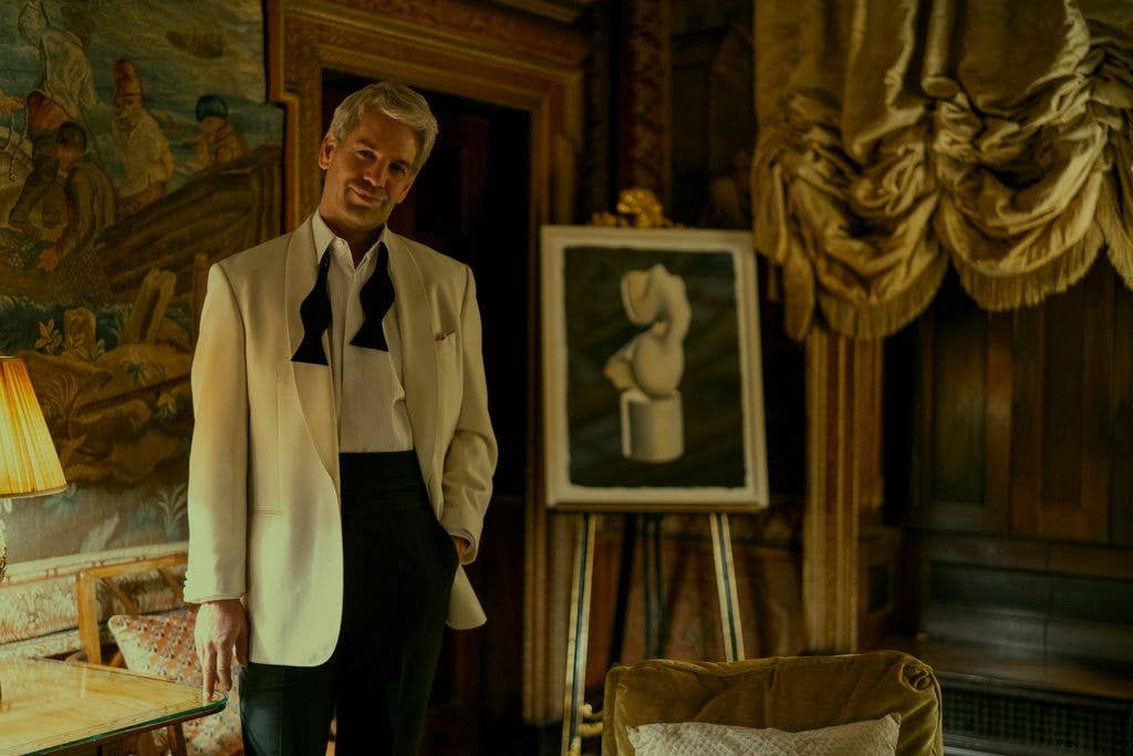 John Hopkins as Jeffrey Epstein in A Very Royal Scandal