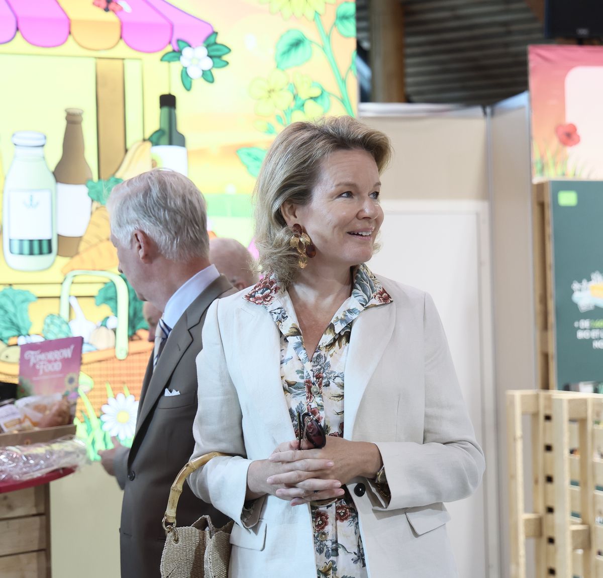 Queen Mathilde and King Philippe toured the preparations for the 100th edition of the Libramont Agricultural Fair.