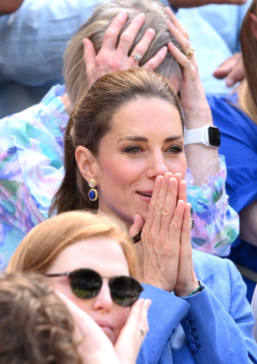 The future queen's lapis lazuli earrings quickly became the standout accessory of her Wimbledon appearance.