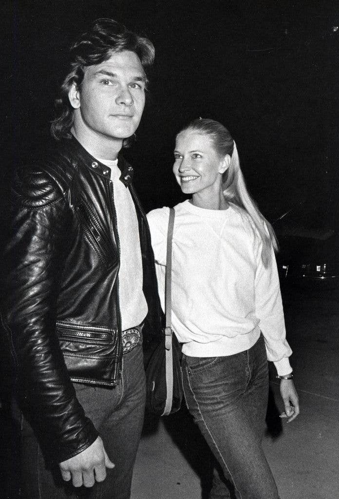Actor Patrick Swayze and wife Lisa Niemi attend Police-Celebrity Basketball Game on February 26, 1983 at Beverly Hills High School in Beverly Hills, California.