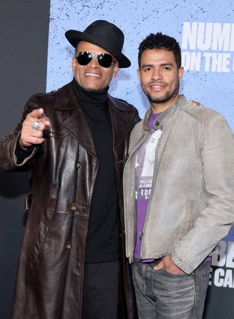 Mario Van Peebles and Mandela Van Peebles attend the Los Angeles Premiere of Apple TV+'s "Number One on the Call Sheet" at TCL Chinese Theatre on March 12, 2025.