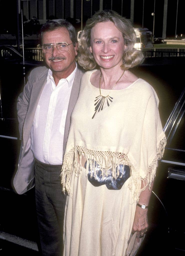 Actor William Daniels and Actress Bonnie Bartlett attend the NBC Affiliates Party on June 18, 1986 at Century Plaza Hotel in Los Angeles, California.