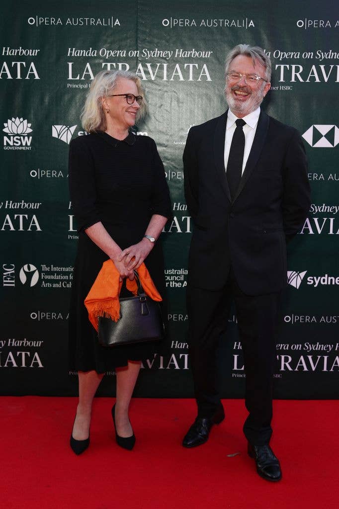 laura tingle sam neill red carpet