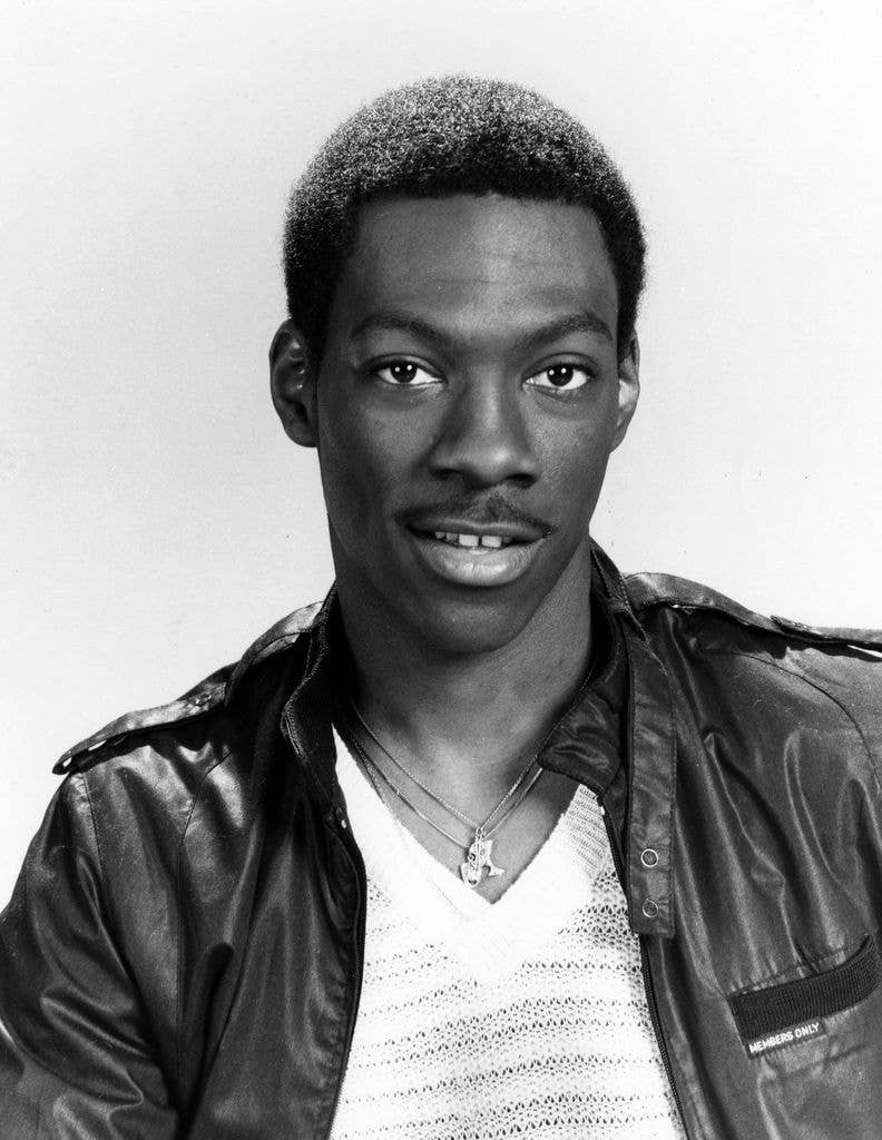 A promotional portrait of US comedian Eddie Murphy for Season 6 of Saturday Night Live, circa 1981. The season ran from November 15, 1980 to April 11, 1981.