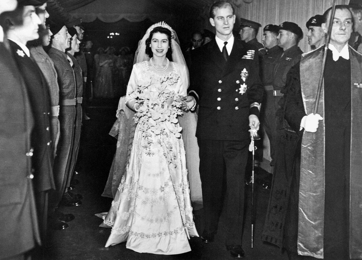 Then-Princess Elizabeth married Lieutenant Philip Mountbatten at Westminster Abbey in 1947, decades before she became Britain's longest-reigning monarch.