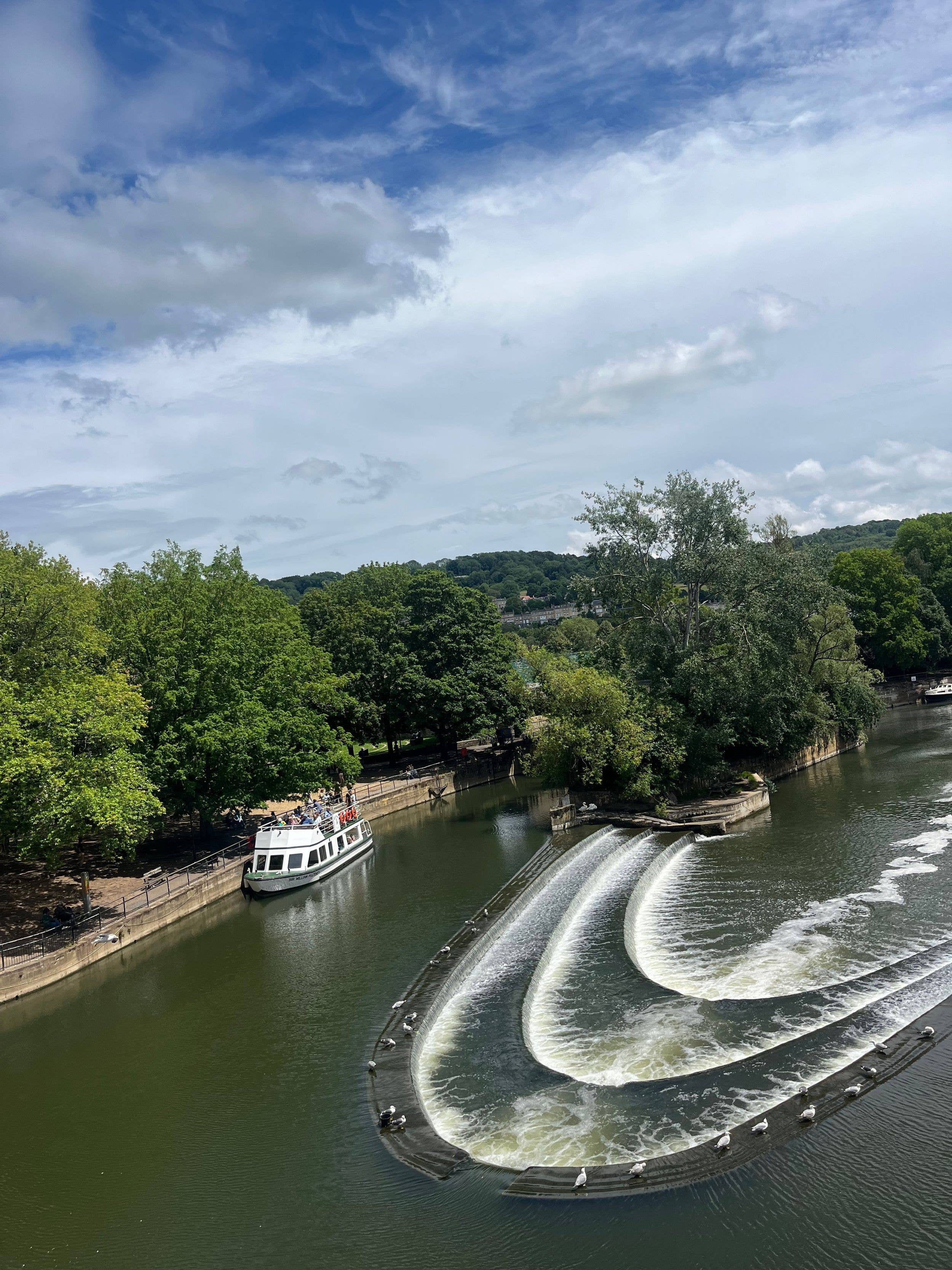 Watery views from Bath's Pulteney Bridge
