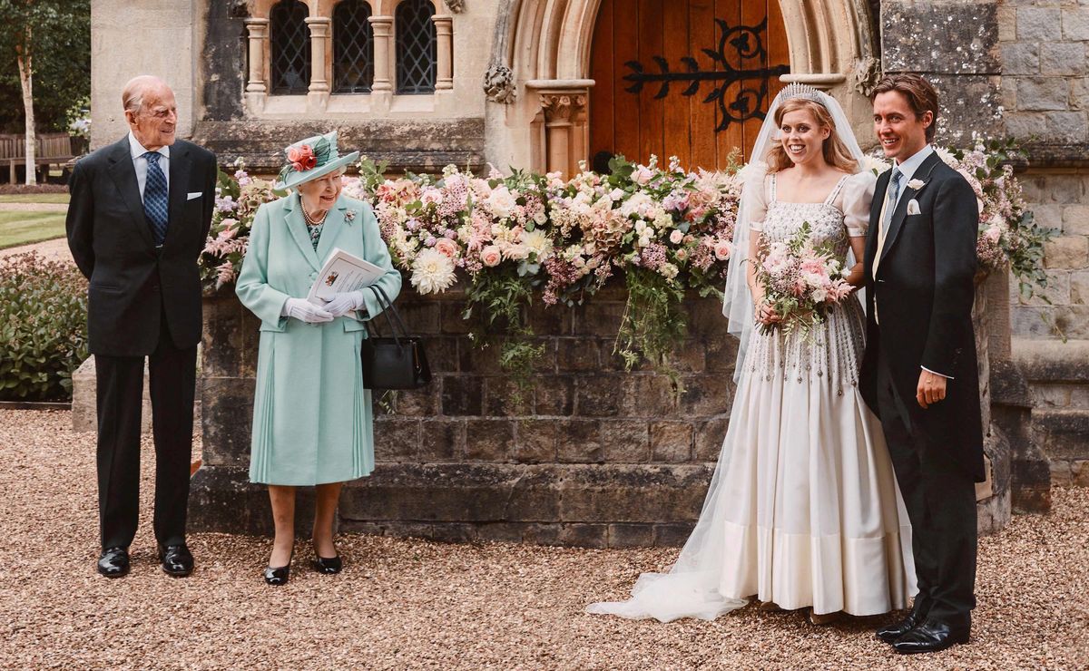 Princess Beatrice honored Queen Elizabeth II by wearing the same Queen Mary Fringe Tiara her grandmother chose for her own wedding in 1947.